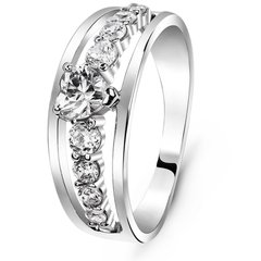 White gold ring with cubic zirconia FKBz231, 3.64