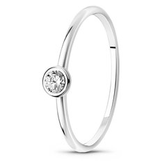 White gold ring with cubic zirconia FKBz506, 1.01