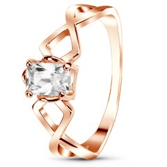 Red gold ring with cubic zirconia FKz198, 2.18