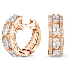 Gold earrings with cubic zirkonia Сз1163