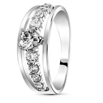 White gold ring with cubic zirconia FKBz231, 3.64