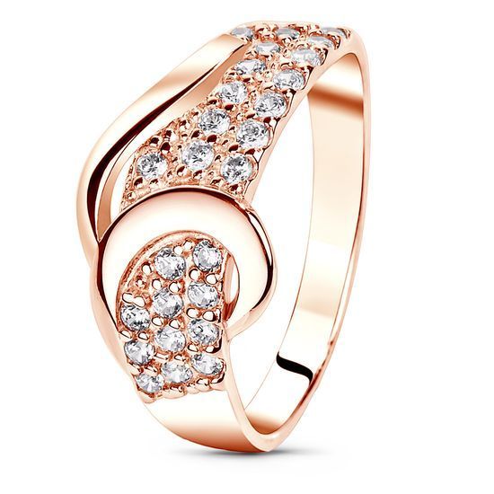 Золота каблучка з фіанітом ФКз141, 3.34