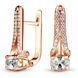 Gold earrings with cubic zirconia PDSz50