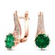 Gold earrings with emerald nano S53NE, 5.27