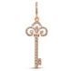 Gold pendant with cubic zirkonia PSz018, 2.12