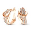 Gold earrings with cubic zirkonia ФСз141