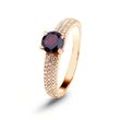 Gold ring with natural garnet ПДКз64Г, 2.45