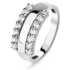 White gold ring with cubic zirconia FKBz017, 3.91