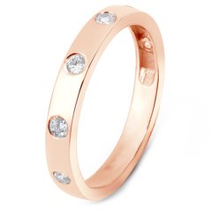 Red gold ring with cubic zirconia Kz2116, 2.16
