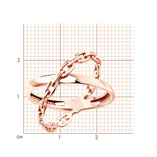 Кольцо из красного золота Кз715, 3.15