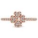 Red gold ring with cubic zirconia FKz501, 1.85