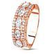 Red gold ring with cubic zirconia Kz1187, 5.78