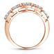 Red gold ring with cubic zirconia Kz1187, 5.78