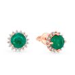 Gold earrings with emeralds and diamonds ИС5507