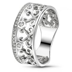 White gold ring with cubic zirconia FKBz274, 4