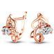 Gold earrings with cubic zirconia FSz192