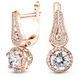 Gold earrings with cubic zirconia PDSz58