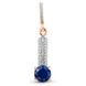 Gold pendant with natural sapphire ПДз64С, 1.53