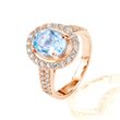 Gold ring with natural topaz ПДКз13Т