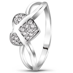 White gold ring with cubic zirconia FKBz244, 2.28