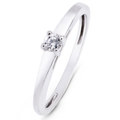 White gold ring with cubic zirconia Kz2108B, 1.44