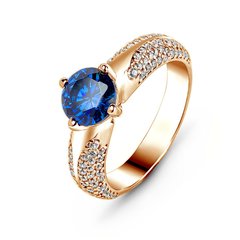 Ring of gold with sapphire nano БКз103НС, 15, 4.86