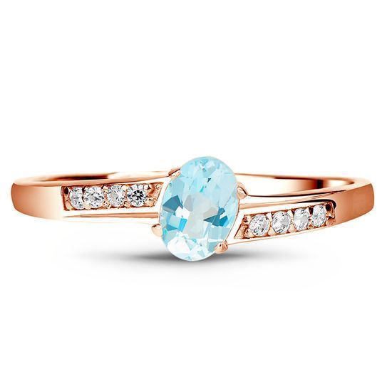 Gold ring with natural topaz ПДКз84Т, 1.45