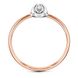 Red gold ring with diamonds KBRz100, 0.90