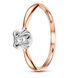 Red gold ring with diamonds KBRz100, 0.90