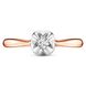 Red gold ring with diamonds KBRz100, 0.90