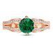 Gold ring with emerald nano БКз107НИ, 5.35