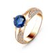 Ring of gold with sapphire nano БКз103НС, 15, 4.86