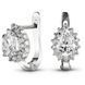 White gold earrings with cubic zirconia PDSBz124