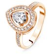 Gold ring with cubic zirkonia ПДКз204ЦБ
