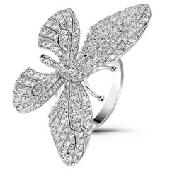 White gold ring with cubic zirconia FKBz235, 6.44