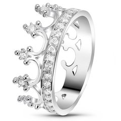 White gold ring with cubic zirconia FKBz314, 3.43