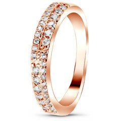Red gold ring with cubic zirconia FKz201, 2.07
