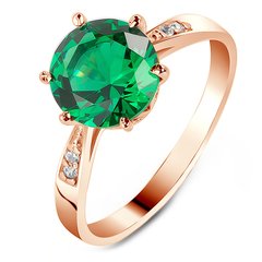 Gold ring with emerald nano K21NE, 2.37