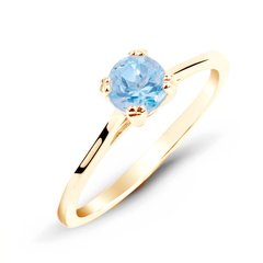 Gold ring with natural topaz Кз2094Т, 15, 1.35