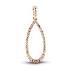 Gold pendant with cubic zirkonia PSz23, 2.45
