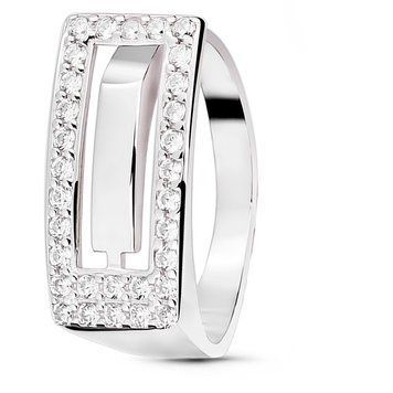 White gold ring with cubic zirconia FKBz086, 4.63