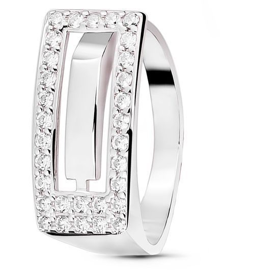 Кольцо из белого золота с фианитами ФКБз086, 4.63