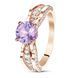 Gold ring with natural amethyst БКз104АМ, 4.15