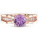 Gold ring with natural amethyst БКз104АМ, 4.15