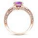 Gold ring with natural amethyst БКз104АМ, 4.15