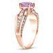 Gold ring with natural amethyst БКз104АМ, 4.15