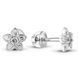 Stud earrings from white gold with cubic zirconia PBz66