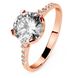 Gold ring with cubic Zirkonia K25F, 17, 2.55