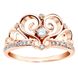 Gold ring with cubic zirkonia Crown, 15, 3.47