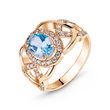 Gold ring with natural topaz ПДКз02Т